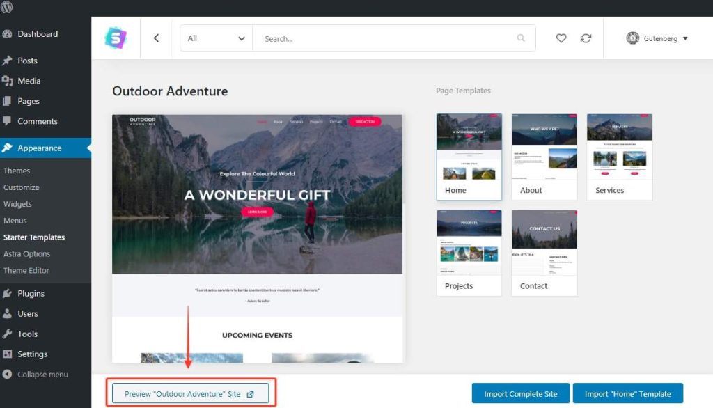 Complete Website Demos For Gutenberg! Preview Spectra Starter Template