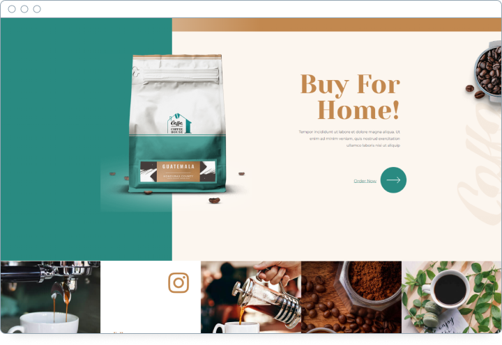 website core block layout