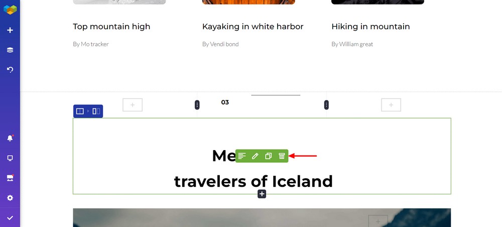 Delete block with Visual Composer