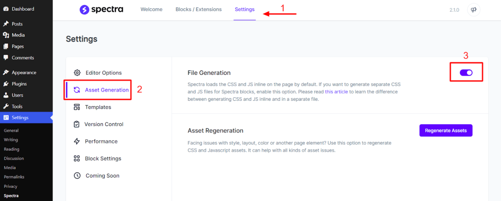 Enable file generator
