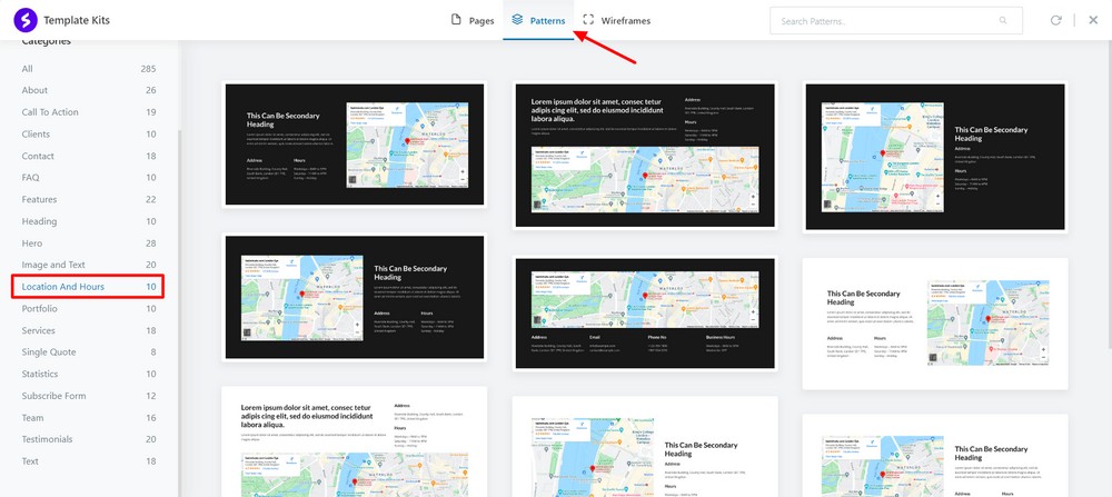 How to add Google Maps to a WordPress website for free Go to Patterns Location and hours-area