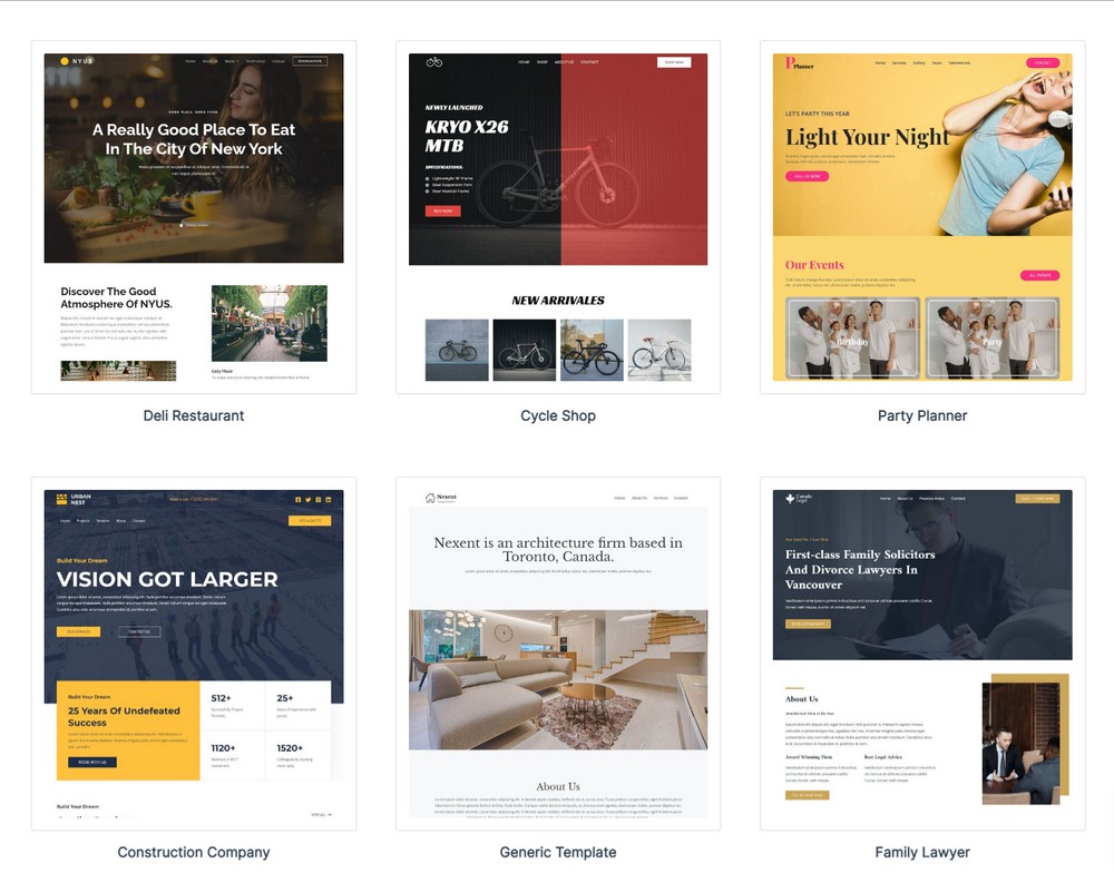 landing page templates