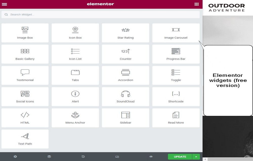 Beaver Builder vs Elementor vs Spectra: Which one is best for you? elementor basic widgets