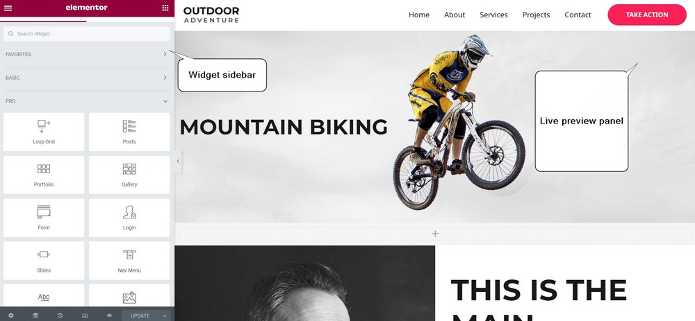 Beaver Builder vs Elementor vs Spectra: Which one is best for you? elementor interface two panels