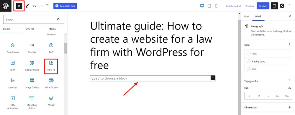 How to add how to schema to your WordPress website for free Add How to block