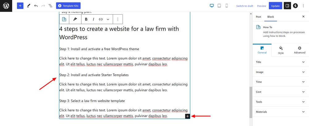 How to add how to schema to your WordPress website for free Add new step