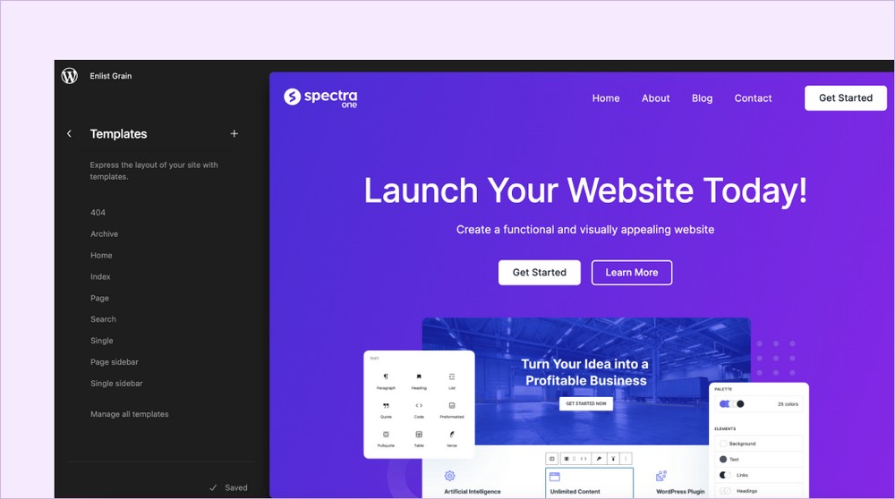 Introducing Spectra One: A Block Theme For Site Editing Spectra One templates