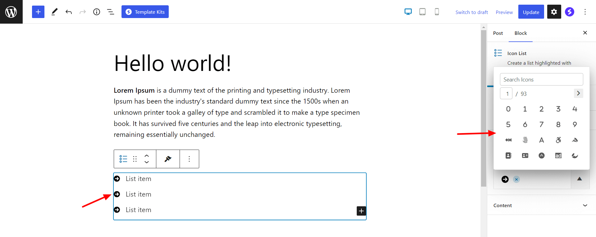 How To Add a List in WordPress – Easy To Follow Guide Add entire list icons