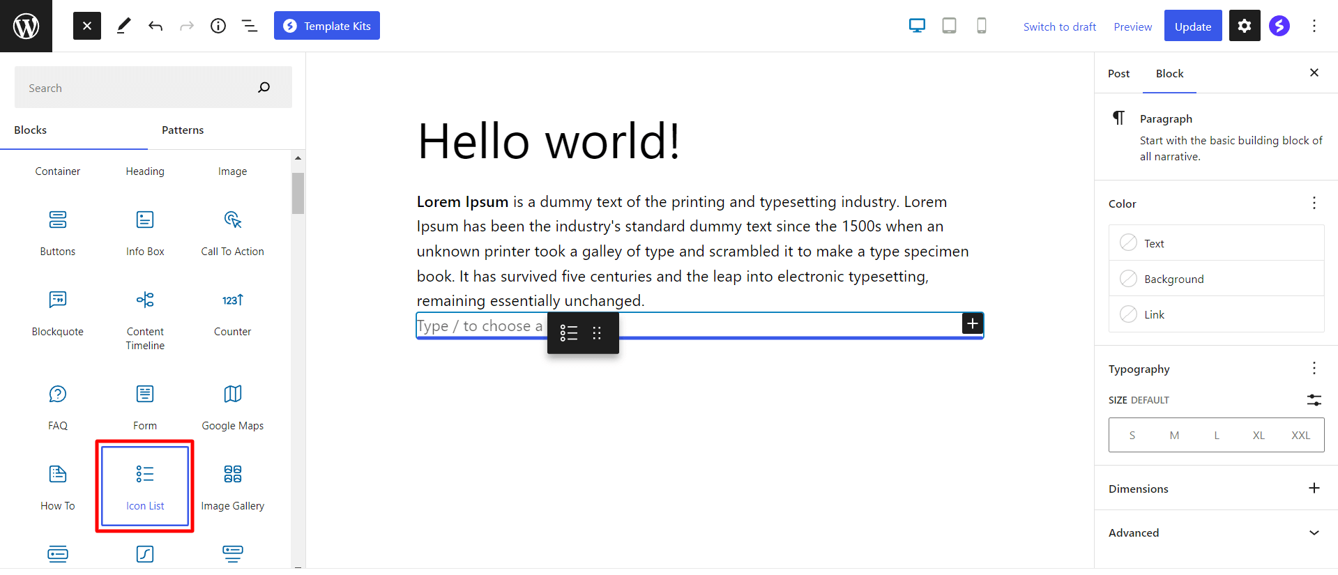 How To Add a List in WordPress – Easy To Follow Guide Add icon list block