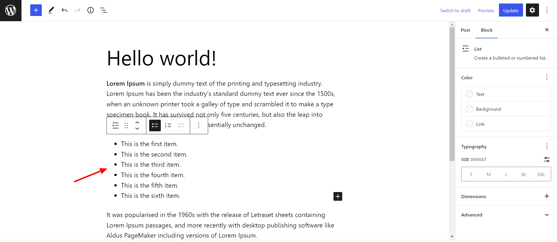 How To Add a List in WordPress – Easy To Follow Guide Bulleted list block WordPress