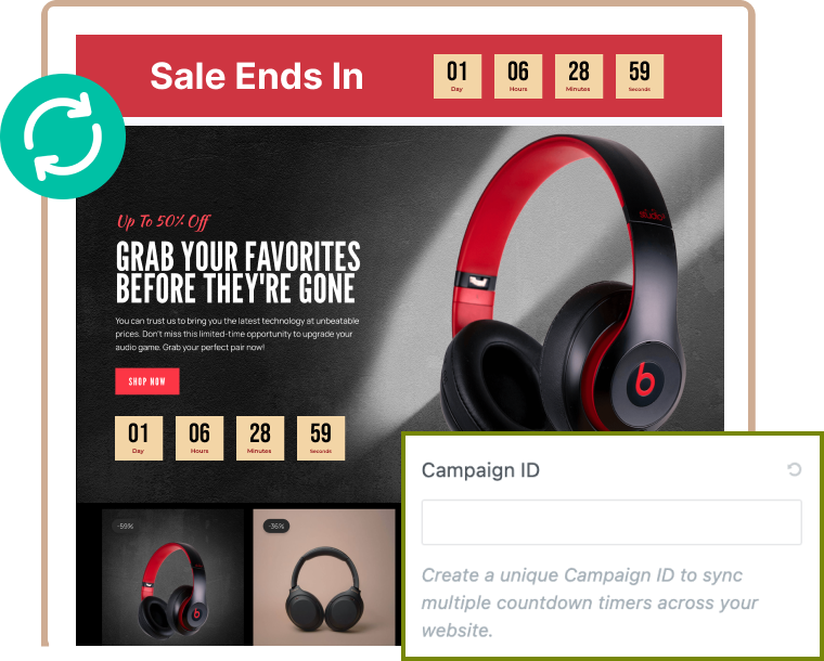 Multiple Campaigns Countdown Block