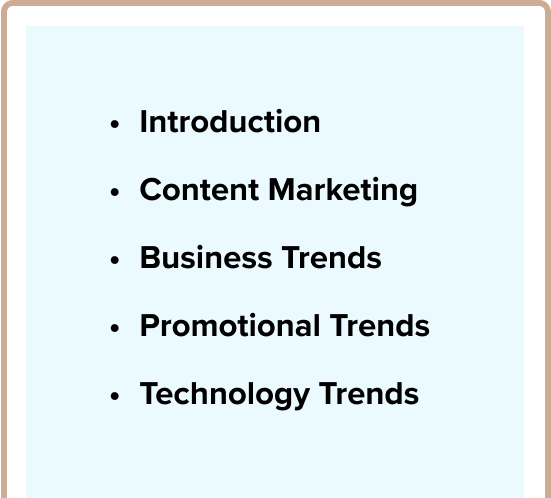 Improved User Experience Benefits Table Of Content