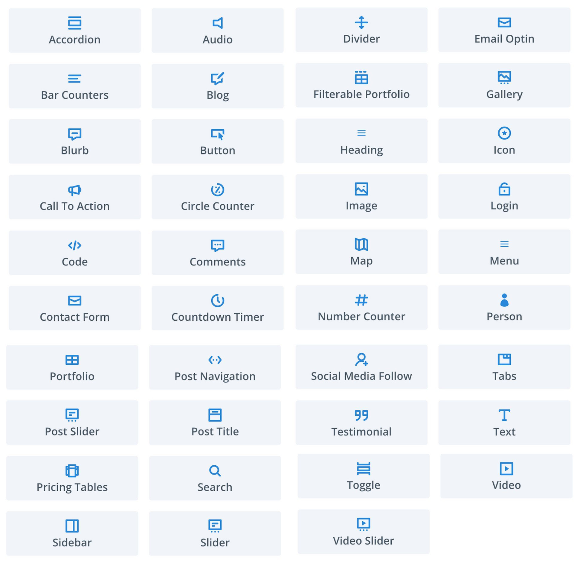 Divi vs Elementor: The 2025 Comparison You Need to See list of Divi modules