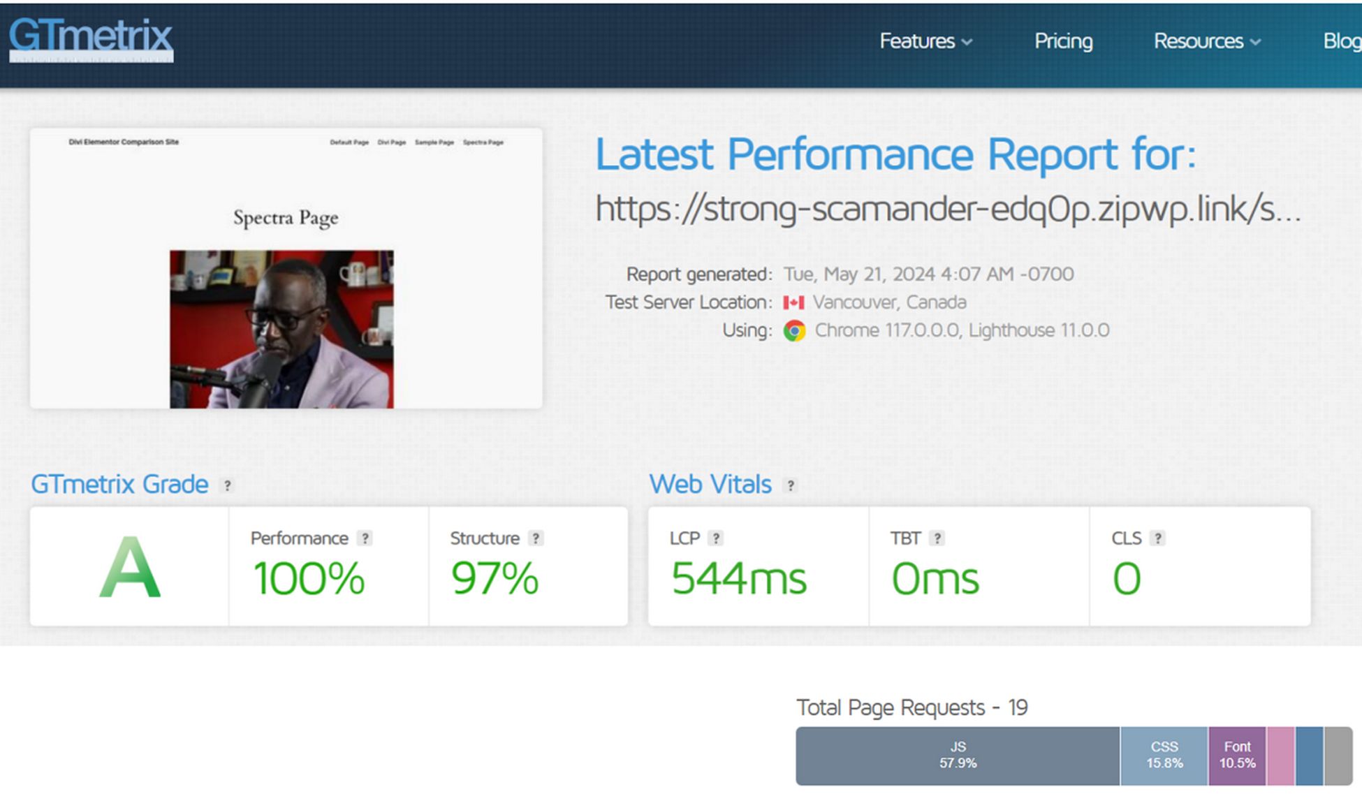 Divi vs Elementor: The 2025 Comparison You Need to See Spectra GTmetrix score