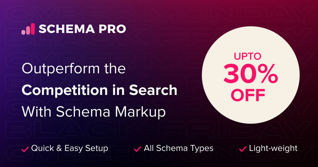 2024 WordPress Lifetime Deals: Up to 75% OFF Schema Pro-BFCM-Sale