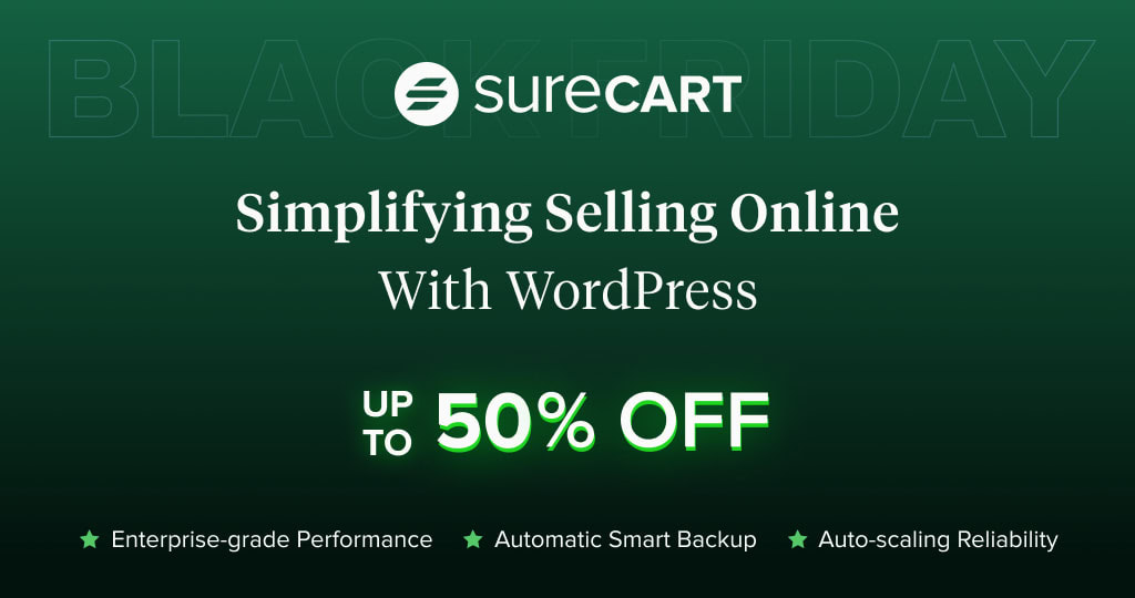 2024 WordPress Lifetime Deals: Up to 75% OFF SureCart Sale Banner