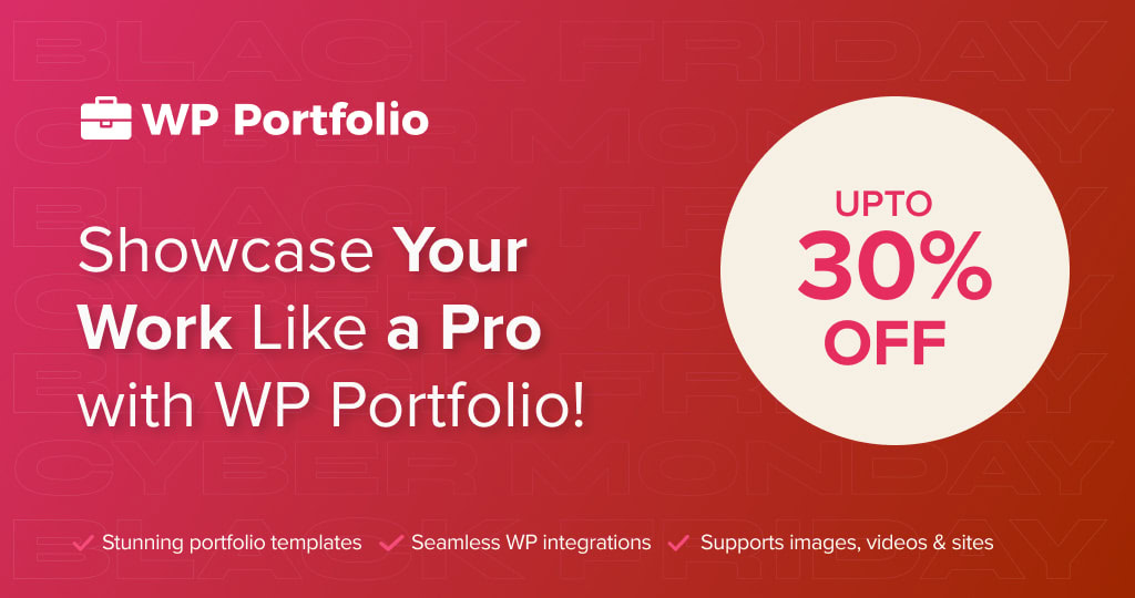 2024 WordPress Lifetime Deals: Up to 75% OFF WP Portfolio Sale Banner