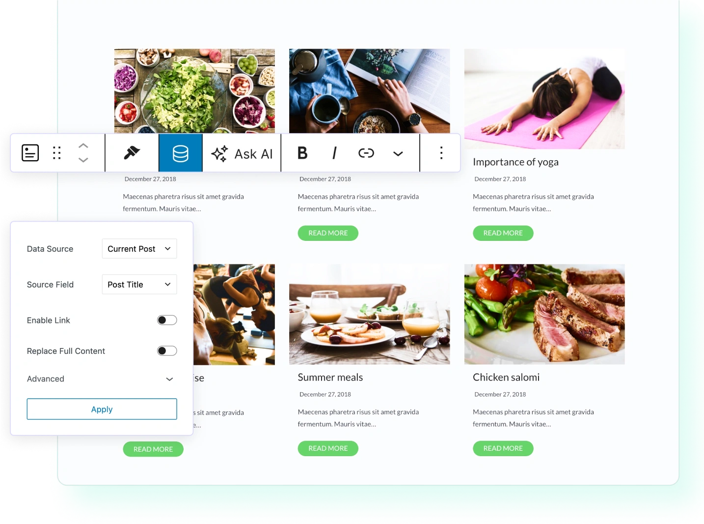 Dynamic Content Elements Dynamic content blocks in Spectra.